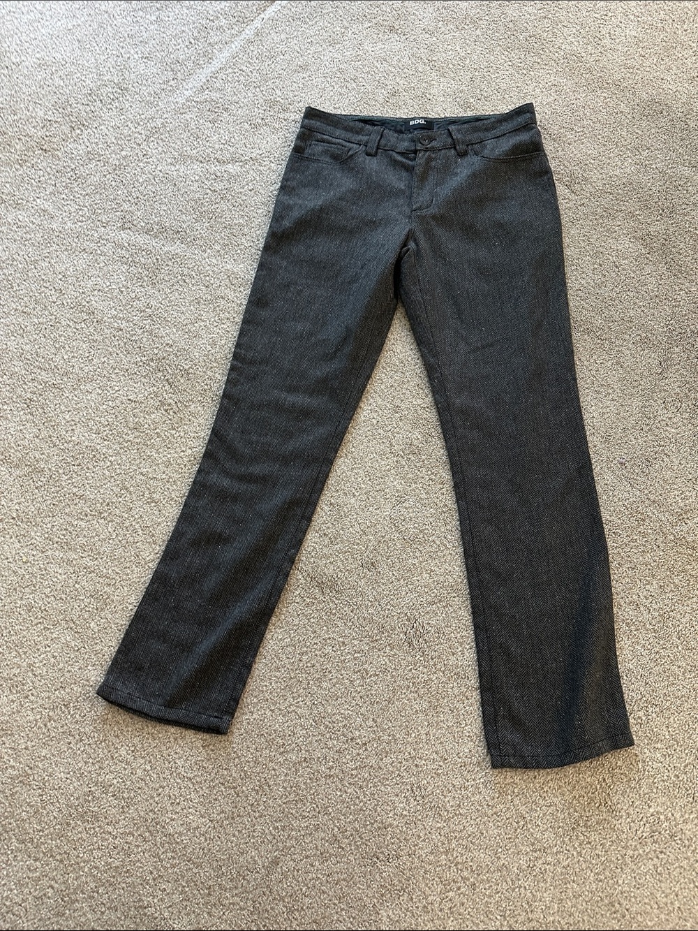BDG women’s Charcoal Straight-Leg  herringbone Dress Pants size 30